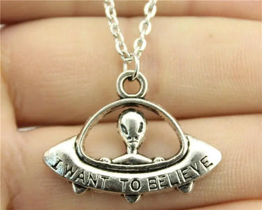 I Want To Believe UFO Necklace-Your Soul Place